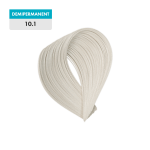 A swatch of 10.1 - Lightest Blonde Ash (Demipermanent) is displayed as a loop of light ash blonde hair against a plain background.