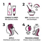 Step-by-step hair coloring: consult and prep, mix your color with G&C Cream Developer 10 Volume, apply to hair, wait 20–30 minutes, then rinse and condition.