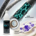 Blond Plex Violet Developer 30 Volume is shown, featuring advanced plex reinforcement for hair and violet pigments to color-correct and deliver optimal results.