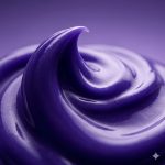 A close-up of Blond Plex Violet Developer 40 Volume, showing a swirl of smooth, glossy purple gel against a matching purple background.