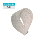 A sample of 9.01 - Very Blonde Neutral Ash (Demipermanent) hair color is displayed against a plain background.