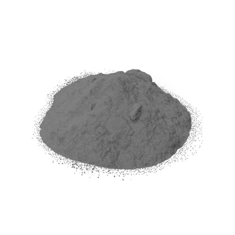 A mound of Perfect Blond Blue Lightener Powder, with its fine gray texture, is displayed against a white background.