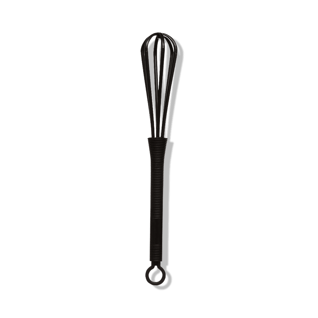 A Color Dye Mixer with a black wire whisk and looped handle, shown on a plain background.
