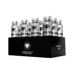 A black box labeled "Diamond Botox Hair Repair Treatment Box" contains twelve clear vials with silver caps and diamond botox logos, arranged in three neat rows.