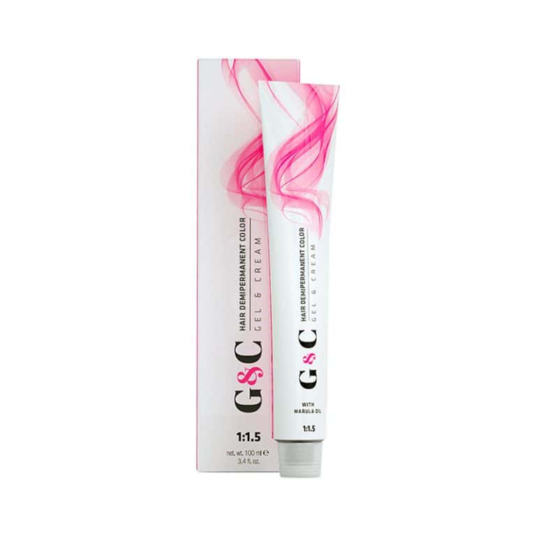 A tube of Honey Belle hair permanent color cream is displayed in front of its matching box, both showcasing white and pink design accents.