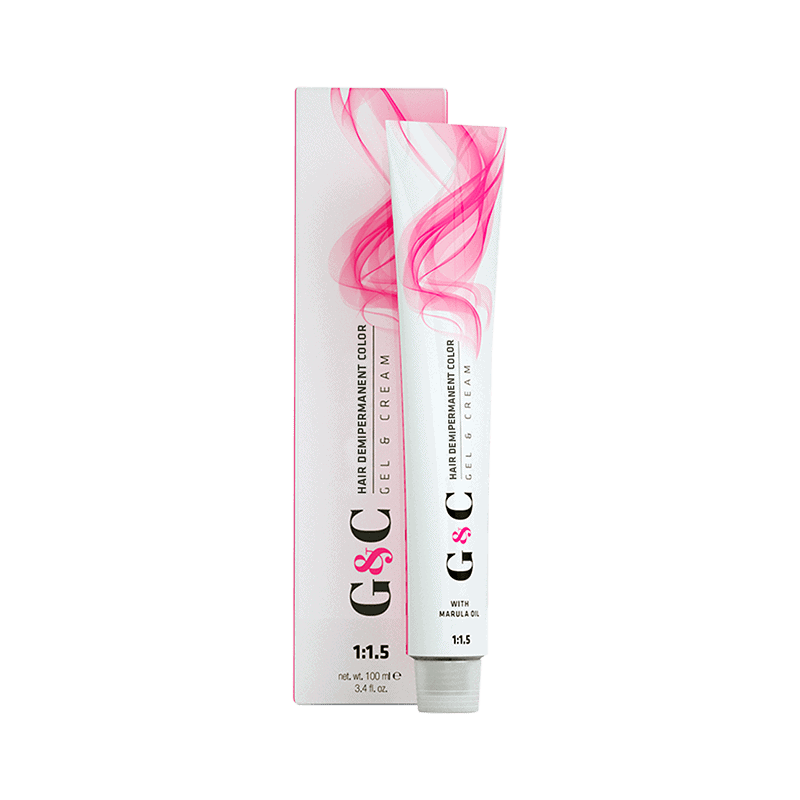 A tube of Honey Belle hair permanent color cream is displayed in front of its matching box, both showcasing white and pink design accents.