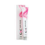 A tube of G&C Hair Color Cream in front of its matching box, both white with pink design accents. The product is labeled shade 3.0 / 3.N - Dark Natural Brown and the tube contains 100 ml.