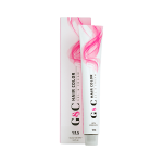 A tube of G&C Hair Color Cream in front of its matching box, both white with pink design accents. The product is labeled shade 3.0 / 3.N - Dark Natural Brown and the tube contains 100 ml.