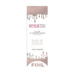 Rectangular box of Pop Up Foil 5 x 16 XL - Heavy Emboss (200CT) - Blush Me Gold, featuring metallic gold drip design and product details on the front.