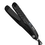 The Silk Touch Professional Ionic Flat Iron, featuring a vented design, control buttons, and power cord, is shown against a white background—perfect for achieving smooth, salon-like results similar to diamond botox treatments.