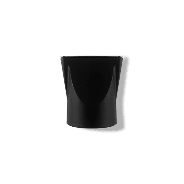 A Zinc Alloy Nozzle with a curved edge is photographed against a solid white background, casting a slight shadow to the right.