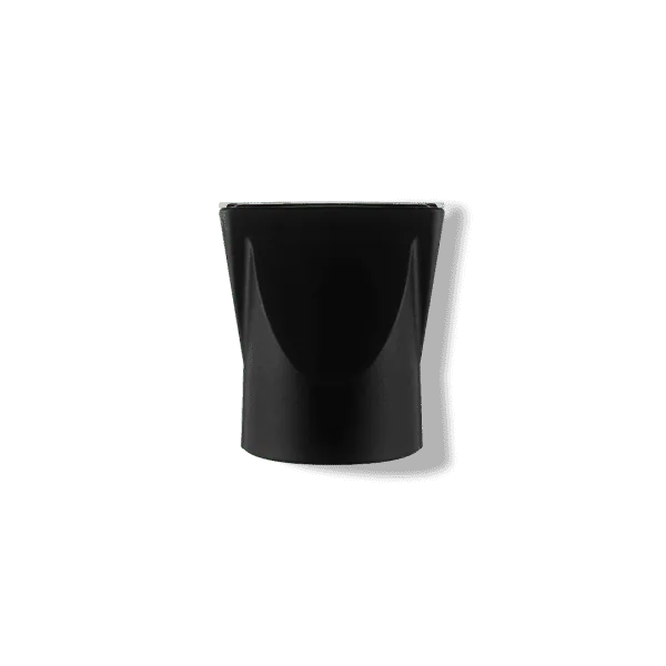 A Zinc Alloy Nozzle with a curved edge is photographed against a solid white background, casting a slight shadow to the right.