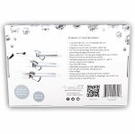 Back of the 3IN1 Bold Curling Iron Set box displays three curling irons, features, specs, a QR code, and marketing text highlighting interchangeable barrels and a digital display.