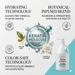 Backbar Conditioner Gallon—Professional size—offers hydrating, color-safe, sulfate-free care with botanical infusions of keratin, argan oil, and camelia for gentle cleansing and hair strengthening.