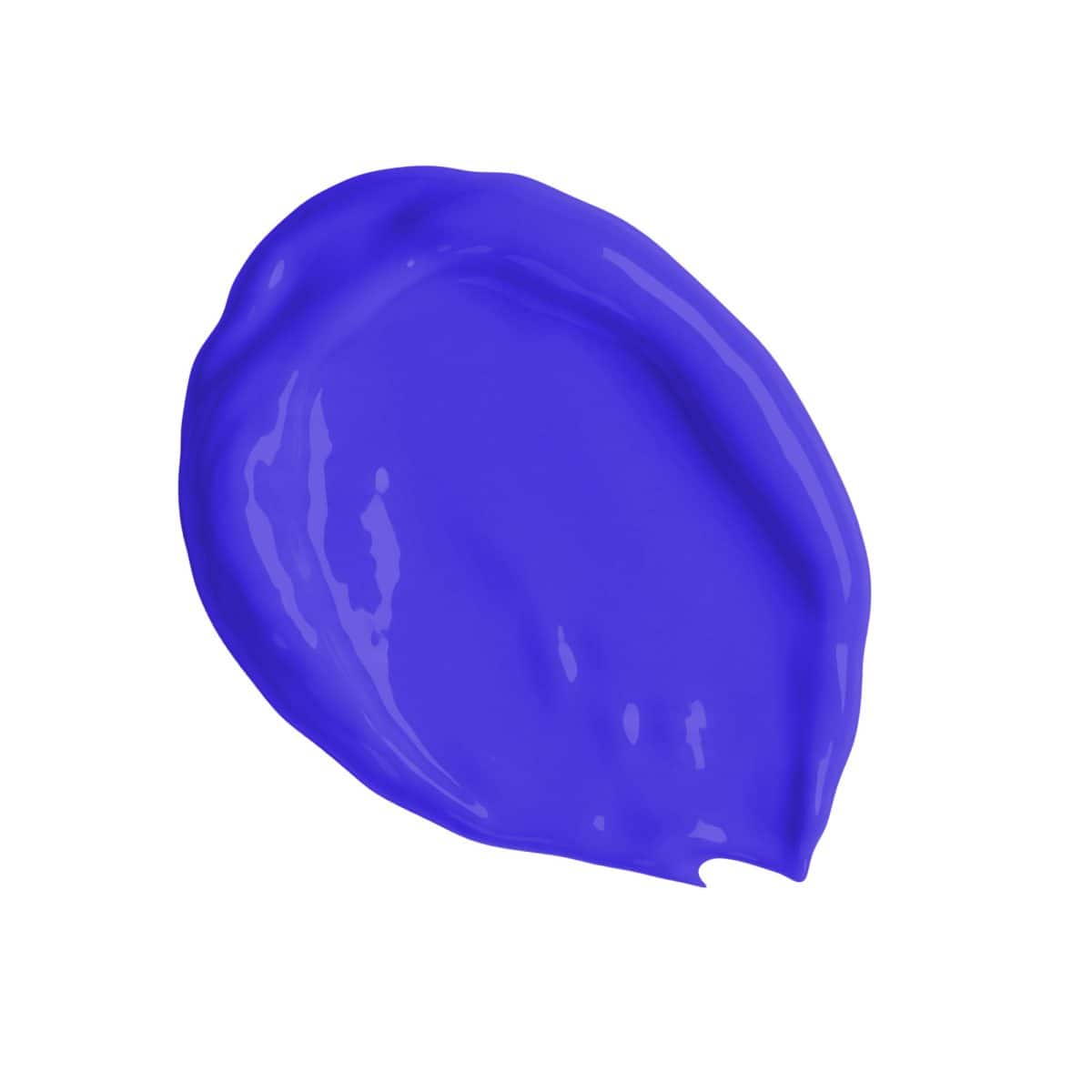 A smear of vibrant blue Blond Plex Platinum System Shampoo on a white background.
