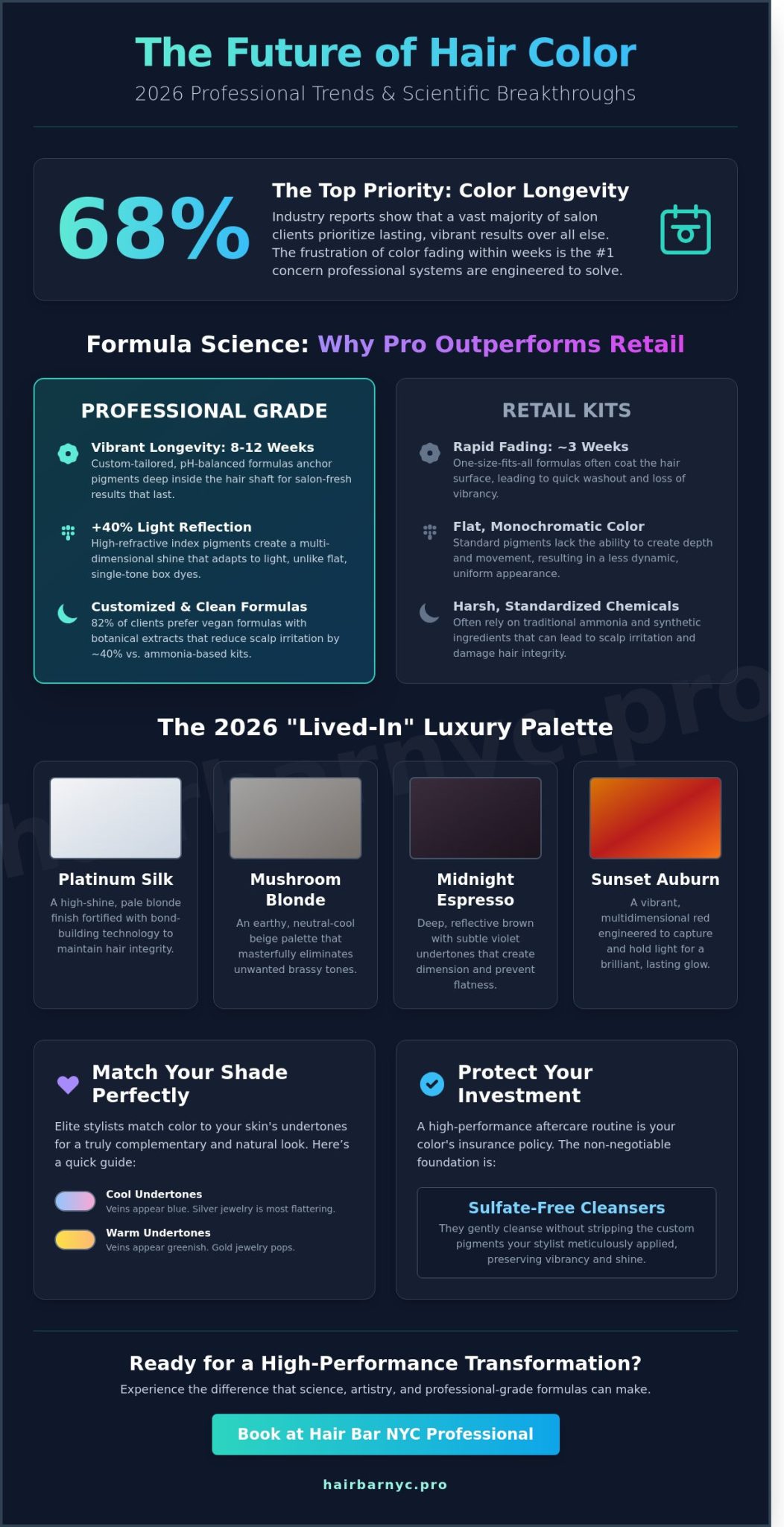 Professional Hair Color Trends Guide: Science and Style 2026