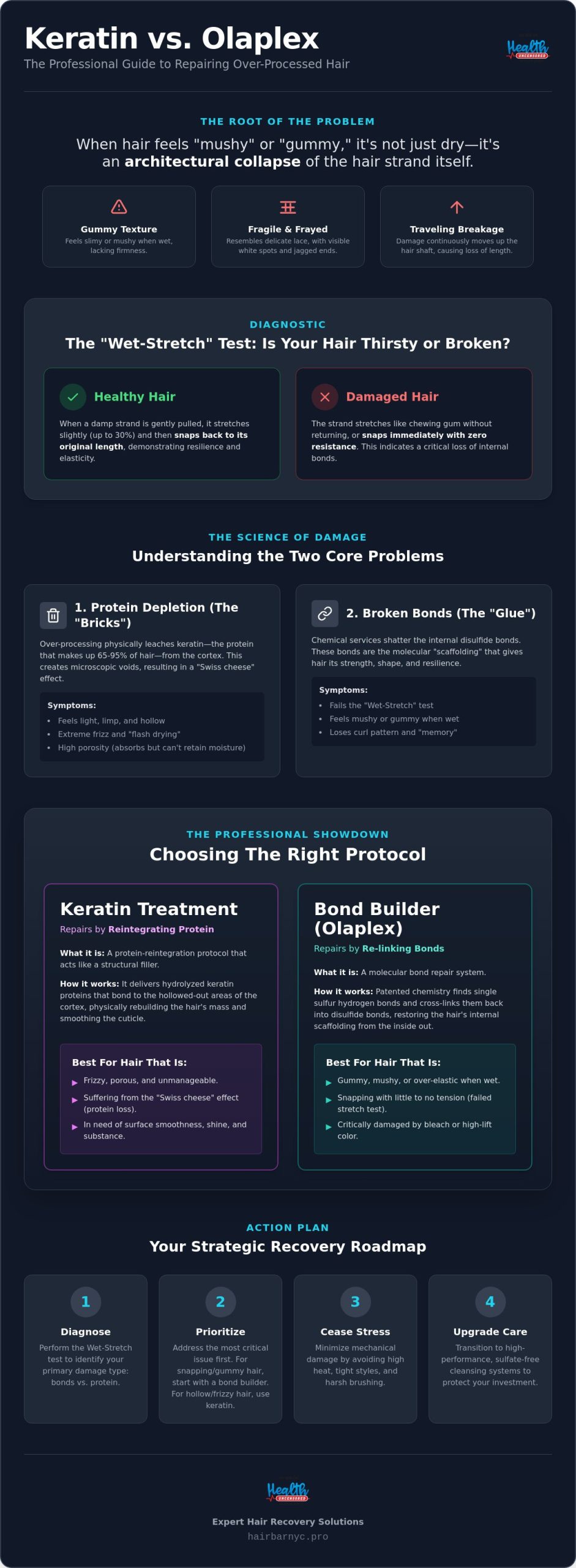 Keratin Treatment vs Olaplex for Damaged Hair: The Professional 2026 Guide