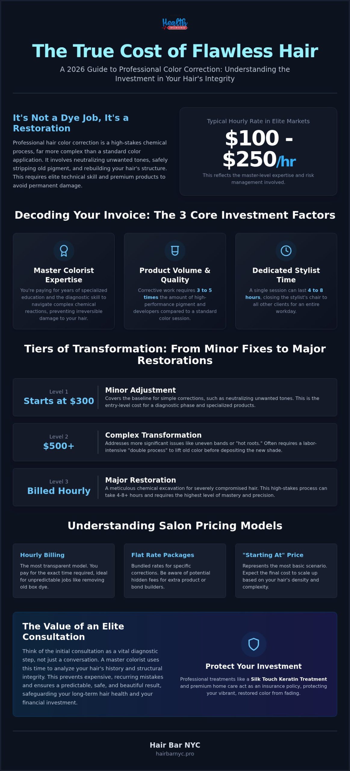 Professional Hair Color Correction Cost: The 2026 Salon Investment Guide